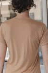BASERANGE Classic Bamboo Fiber and Cotton Slim Fit T-shirt Series Collection Round Neck Bottoming Shirt France BAS-TOCT-BL-000-AURAL